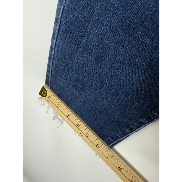 Hidden LA High Rise Straight Jeans Dark Wash Raw Hem Size 26 Stretch - Picture 9 of 11